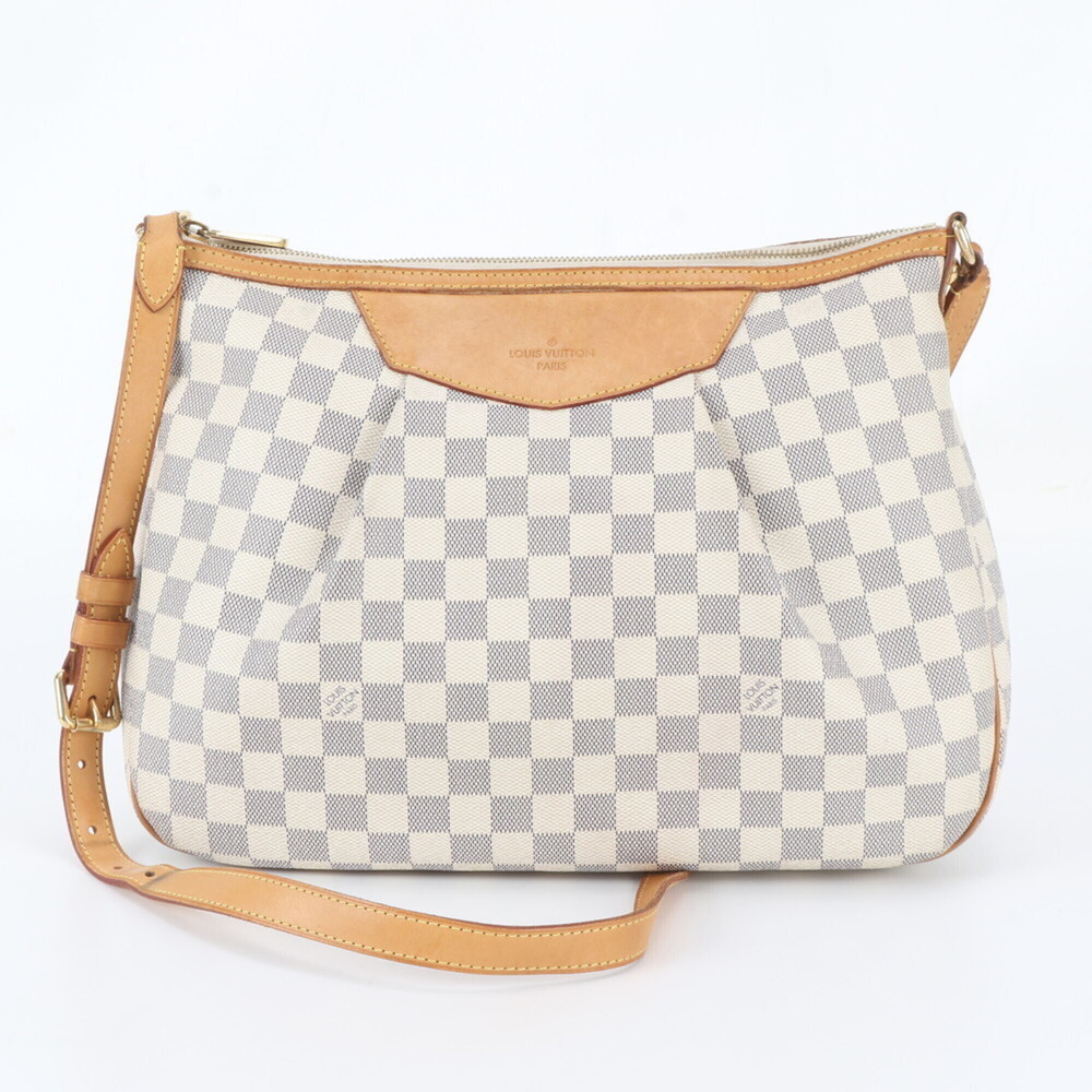 LOUIS VUITTON Authentic Brown Damier Leather Shoulder Bag